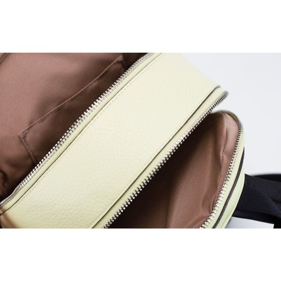 COACH Mini Court Pale Lime Pebbled Leather Shoulder Backpack Bag - Picture 4 of 5